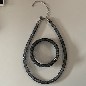 Touchstone Crystal Mesh Necklace Bracelet Combo